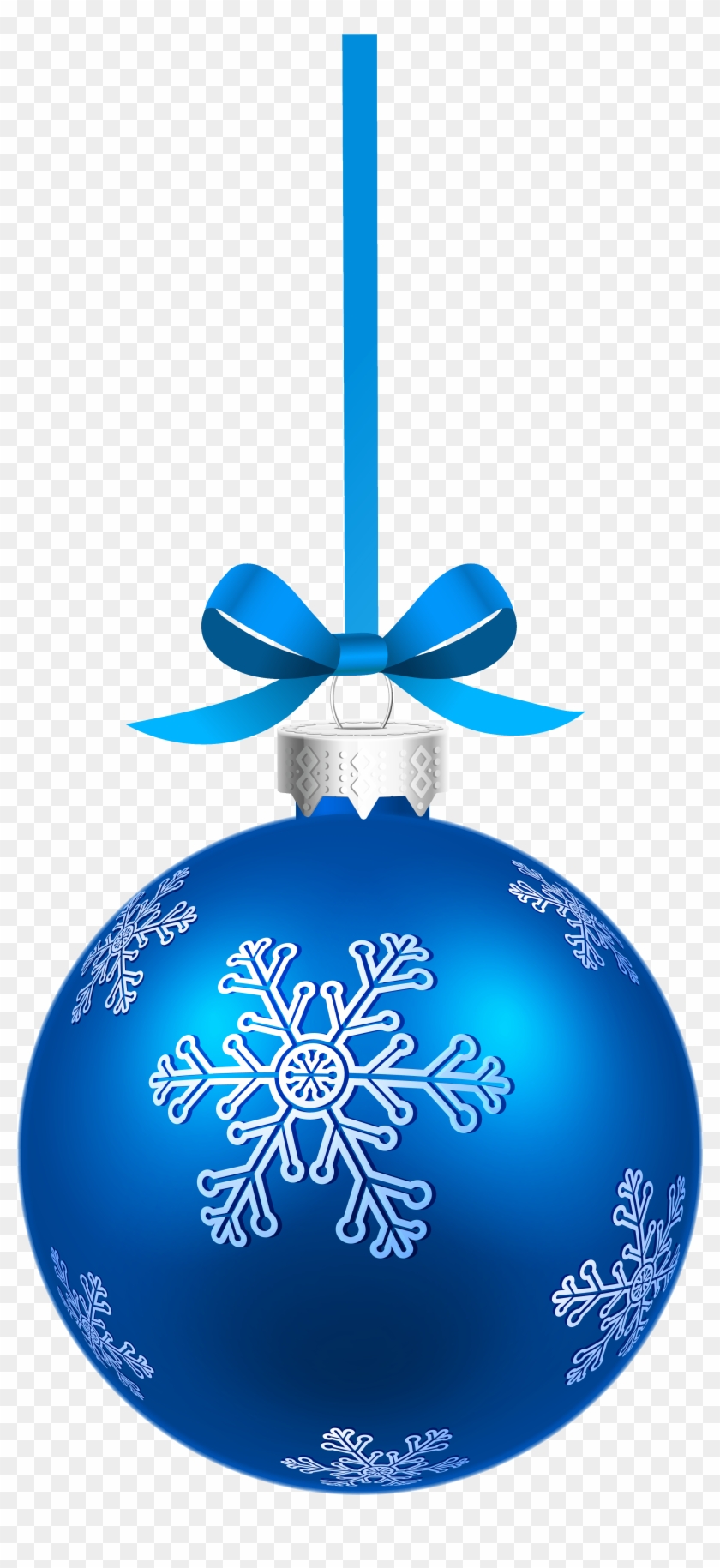 Snowflake Clipart Blue Christmas - Blue Christmas Ball Png #414592