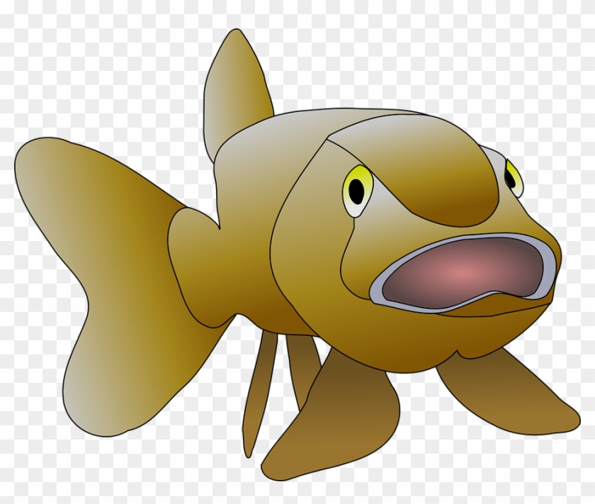 Cute Goldfish Cliparts 24, - Brown Fish #414680