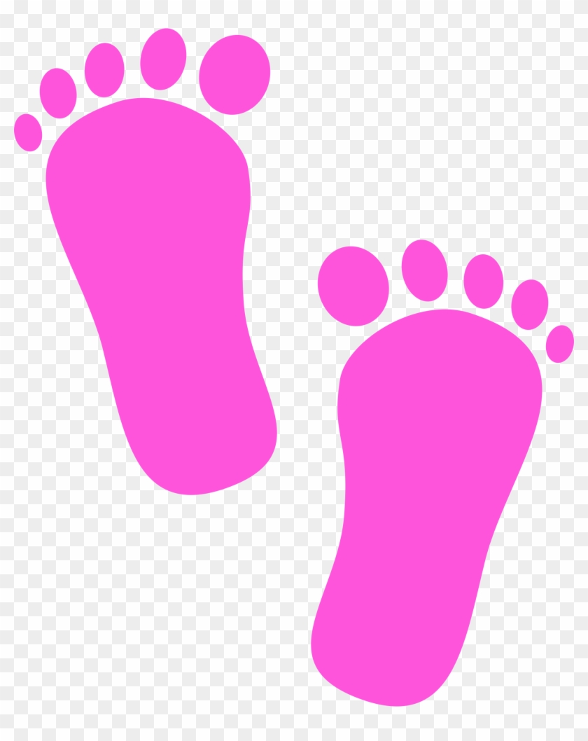 Pink Baby Footprints Clipart - Baby Foot Prints Pink #414768