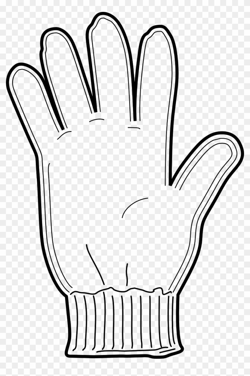 Winter Glove Colouring Sheet - Glove Coloring Page #414958