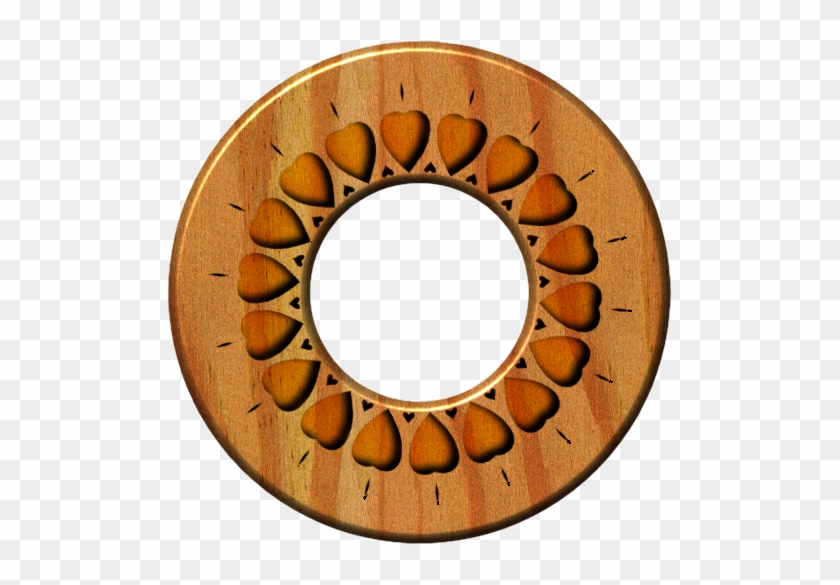 Frame Wooden Circle Heart Cutouts - Circle #414995