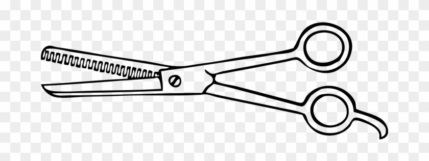Scissors Shears Barber Cut Cutting Trim Tr - Barber Tools Clipart Black And White #415063