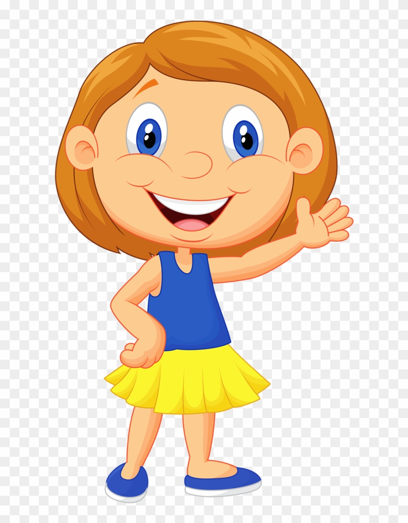 Girl Waving Hello Clipart #415202