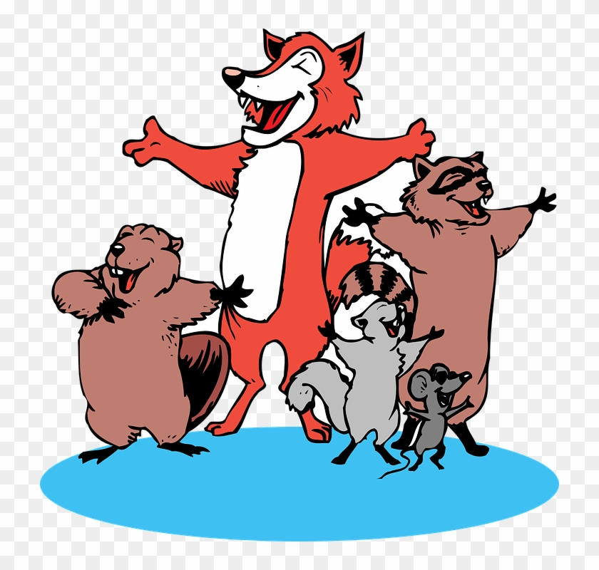 Squirrel Animals, Mouse, Singing, Cartoon, Beaver, - Animals Singing Clipart #415207