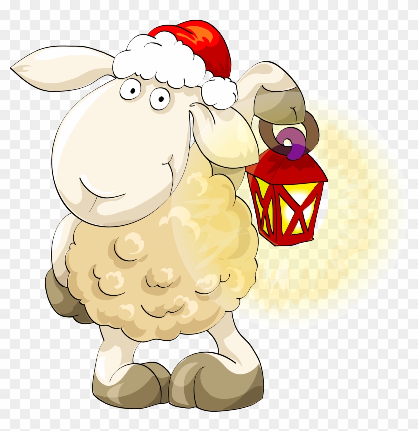 Tubes Noel / Animaux - Christmas Sheep Clipart #415257