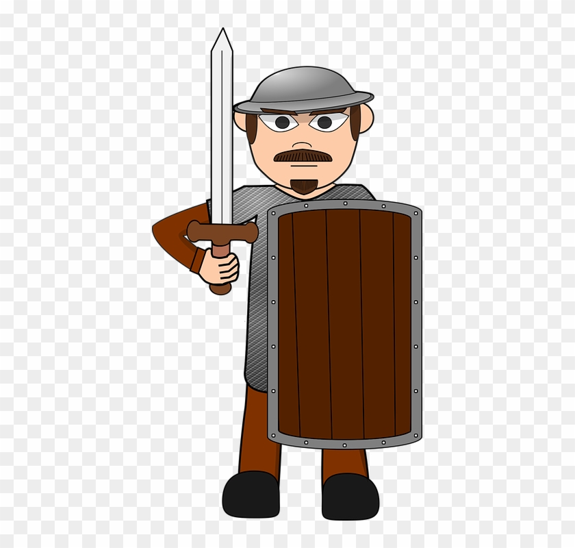 Animated Sword Cliparts 11, Buy Clip Art - Medieval People Guard Cartoon #415288