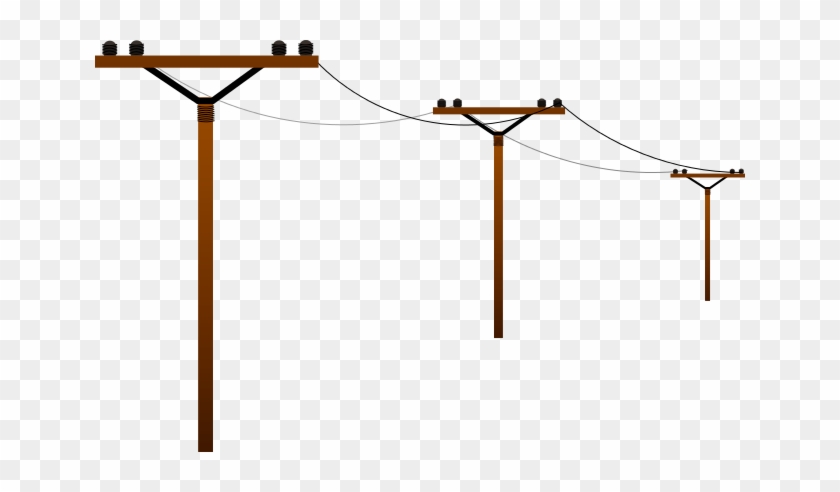 Cartoon Power Lines Clipart - Electric Pole Vector #415316