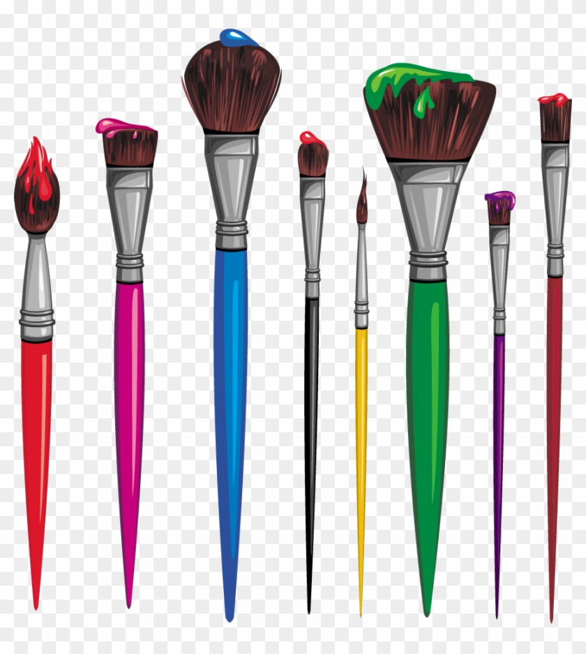 Render Peinture Couleurs Pinceaux - Paintbrush Illustration #415370