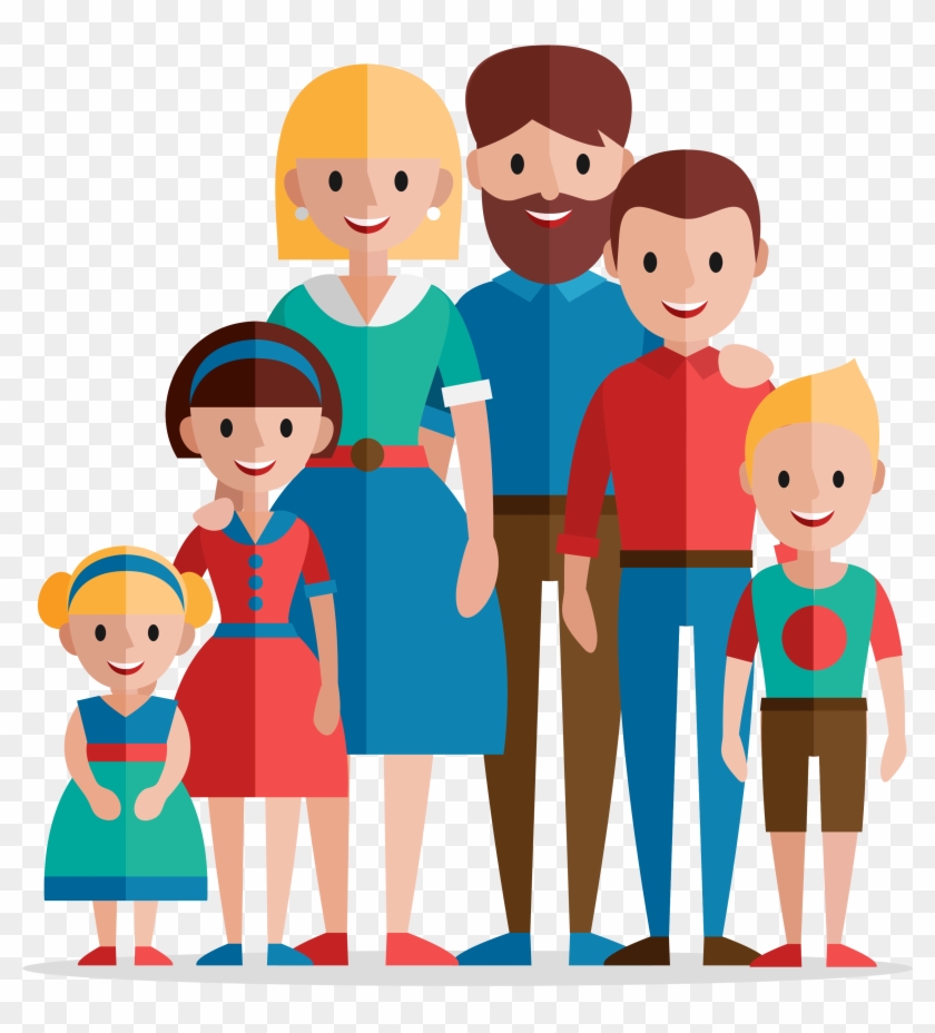 Family Home Evening Flat Design Illustration - Family Emergency Preparedness Plan #415497