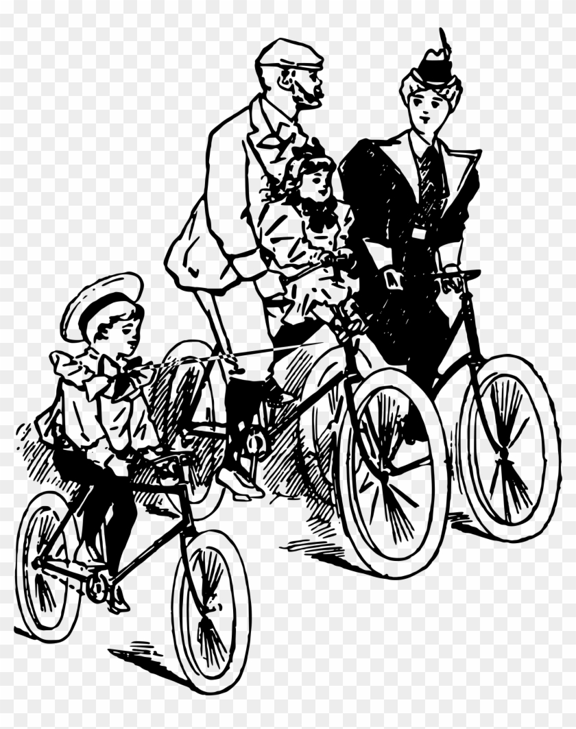 Big Image - Family Cycling Clipart Png #415568