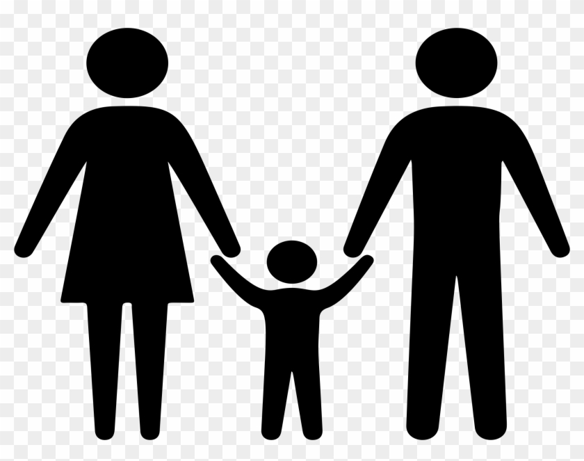 Family Holding Hands Silhouette - Family Holding Hands Silhouette #415620