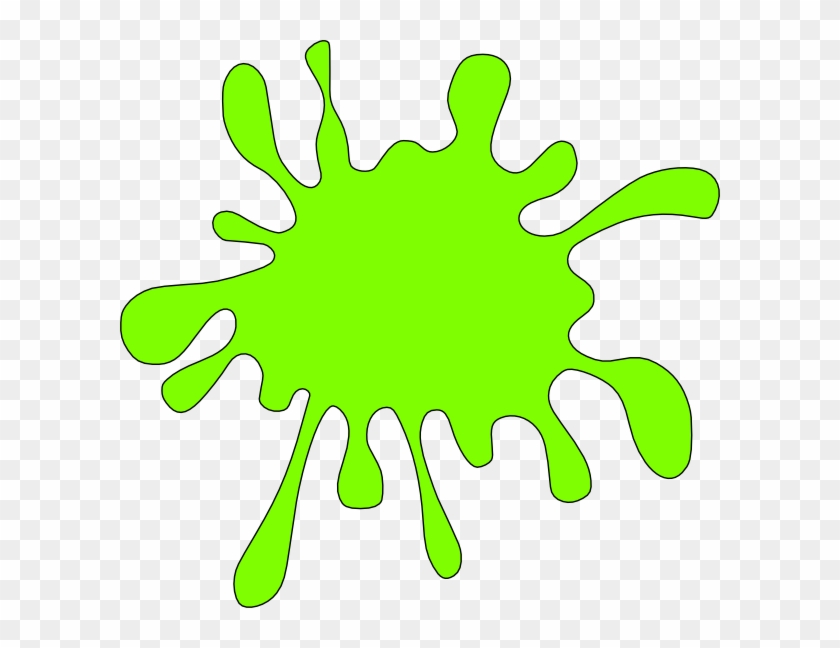 Lime Green Ink Spot Clip Art At Clker Com Vector Clip - Lime Green Paint Splatter #415625