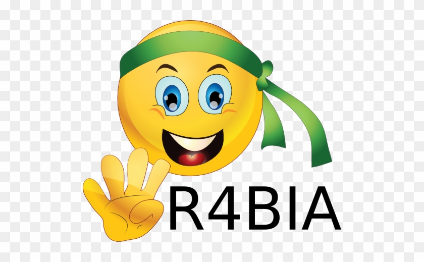 Smiley R4bia Muslim Brothers Support Clipart - Smiley R4bia Muslim Brothers Support Clipart #415885