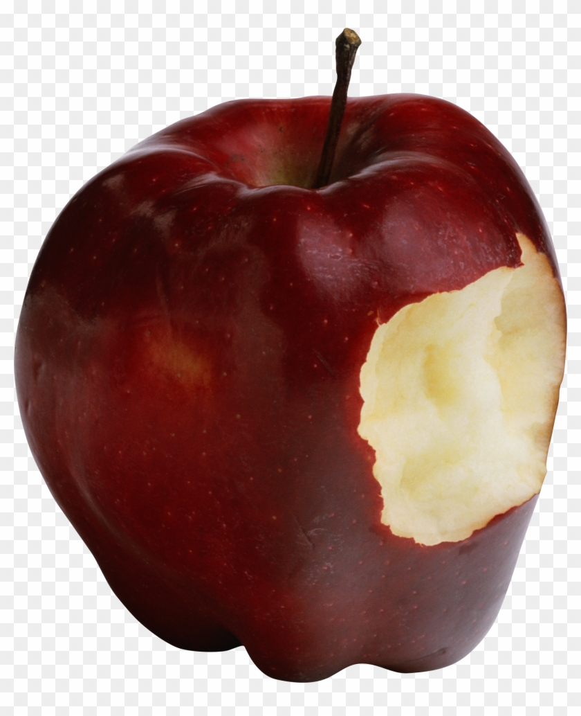 Red Apple Nine - Bitten Apple Transparent Background #416027