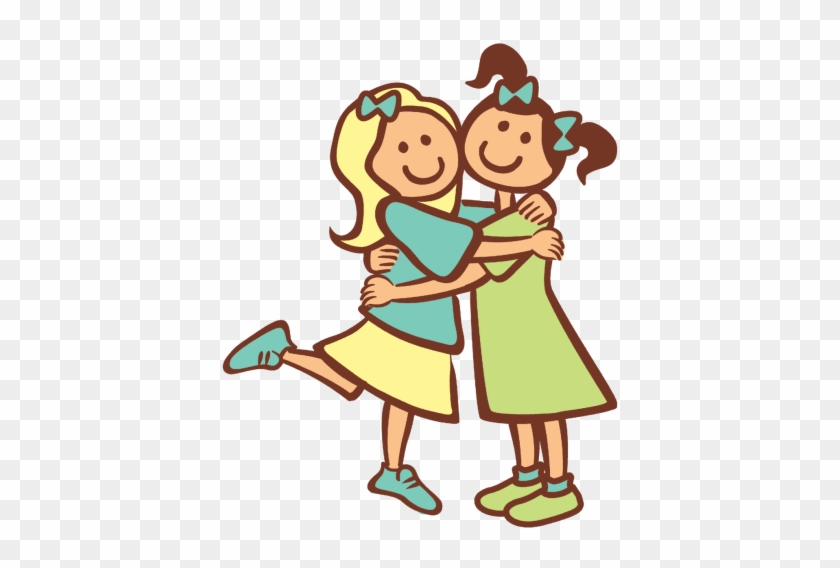 Hug Clipart Black And White - Education: Friends And Family #416043