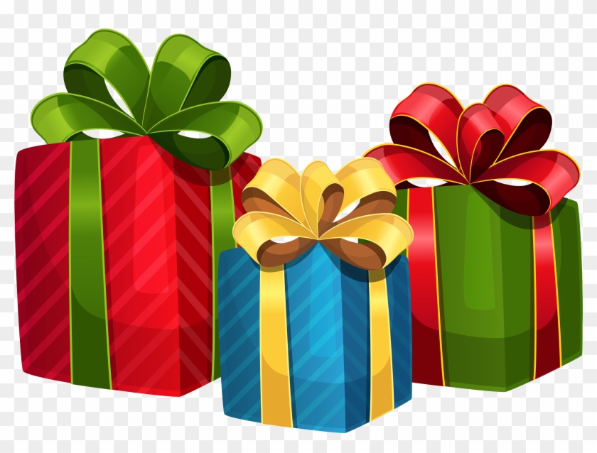 Colorful Gift Png Clipart - Christmas Gifts Vector Png #416106