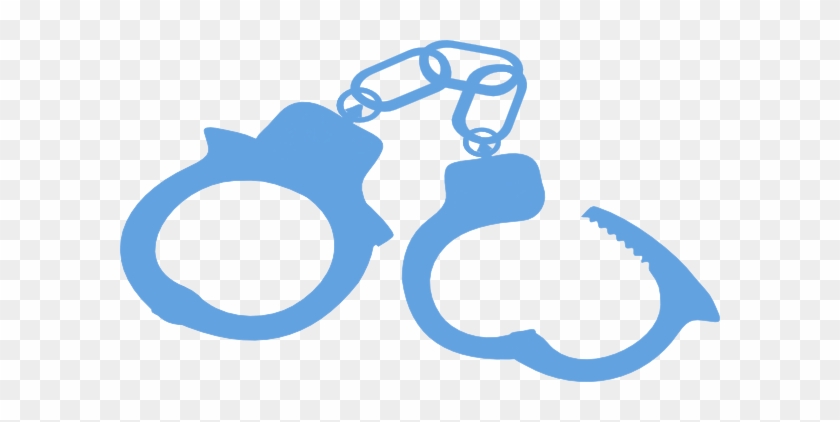 Large Handcuffs Light Blue Clip Art - Clip Art #416168