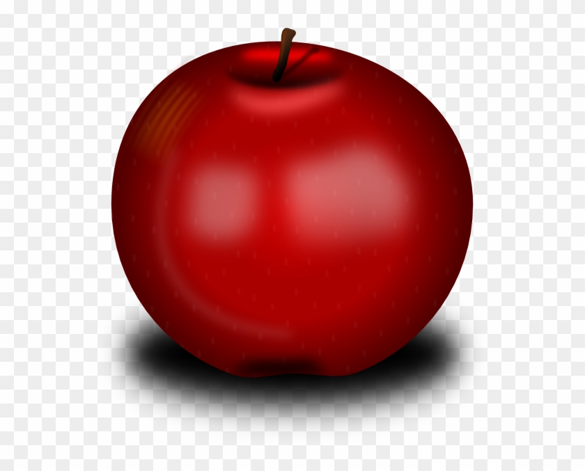 Vector Drawing Of Small Red Shiny Apple - Manzana Pdf #416205