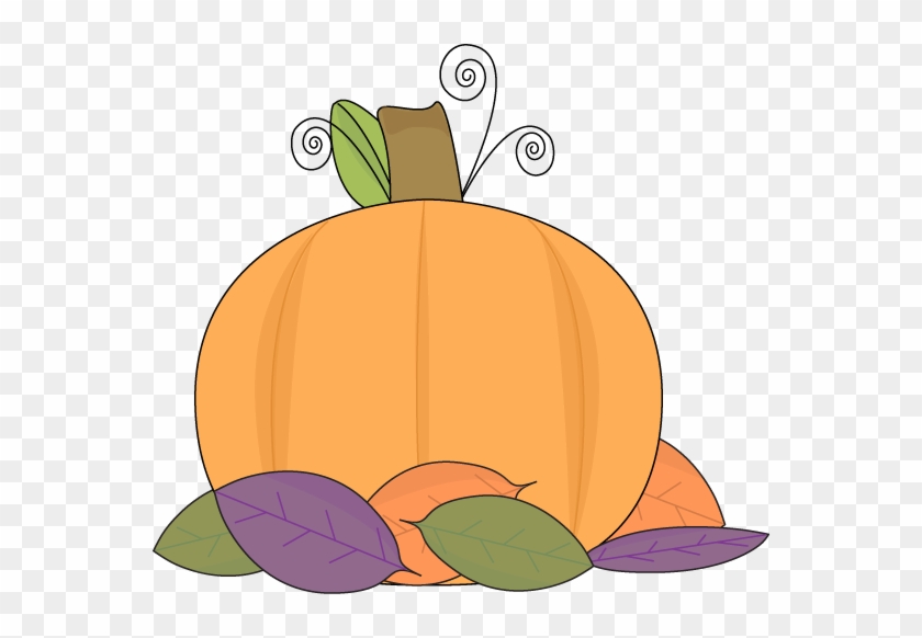 Pumpkin And Autumn Leaves Clip Art - Fall Leaf And Pumpkin Clipart #416242