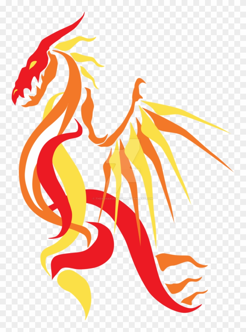 Dragon Flame By Thekohakudragon - Blue Flame Dragon Png #416352