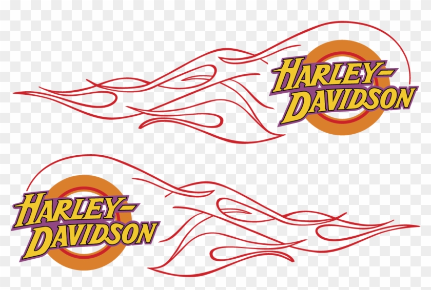 Harley Davidson Flame Tank Emblems Logo Vector Decal - Harley Davidson Flame Logo #416365
