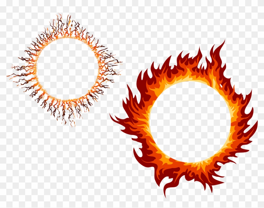 Flame Flame Circles Vector Material Material - Flame Circle #416400