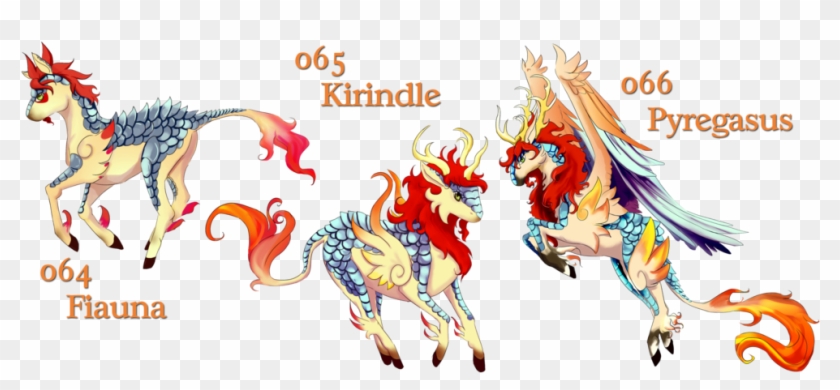 Fakemon Flame Horses By Blue Hearts On Deviantart - Fairy And Fire Type Pokemon #416404