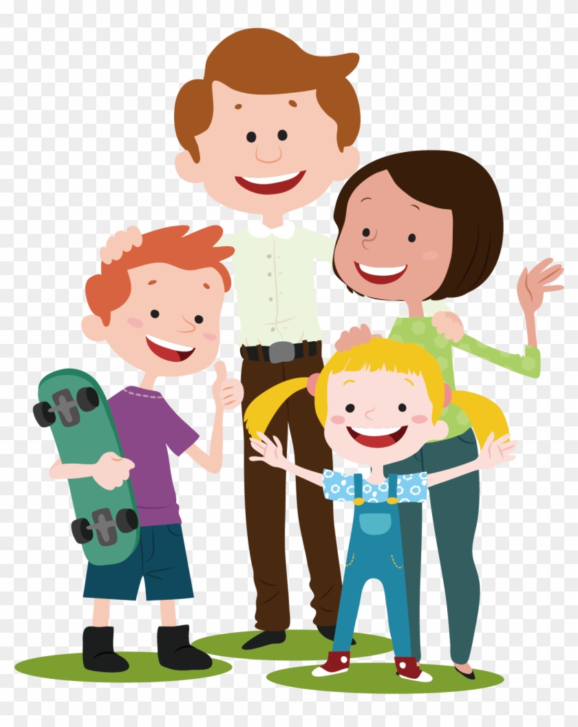 Vector Cartoon Family - Nice Family Cartoon Png #416473