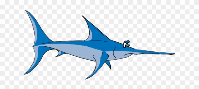 Swordfish Clipart Animated - Cartoon Swordfish Transparent #416549