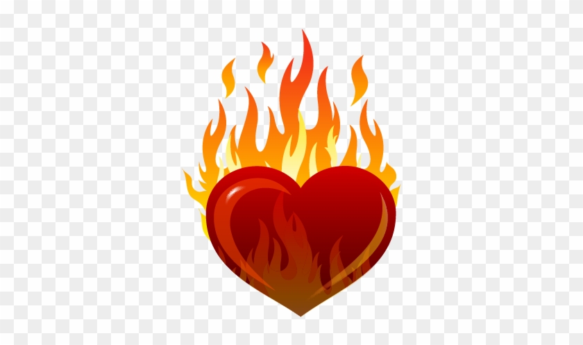Heart Heart On Fire - Draw Heart On Fire #416661