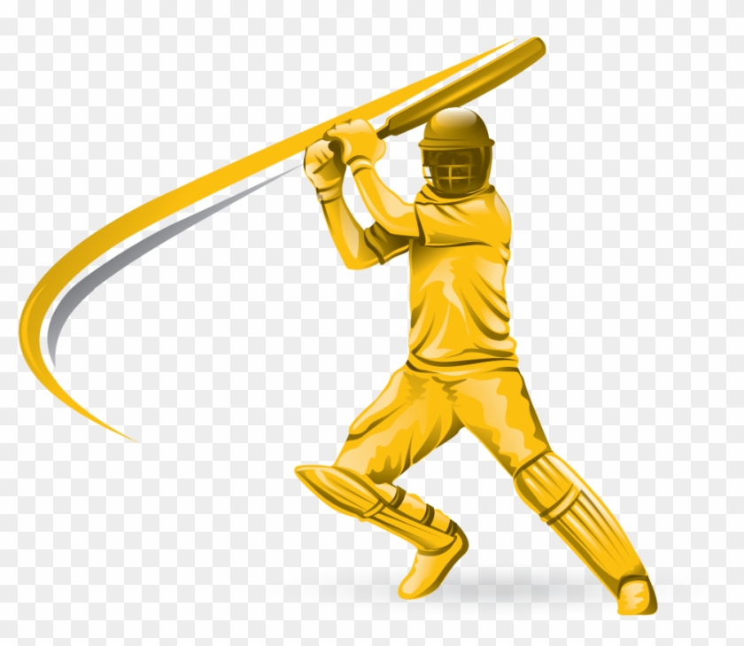 Cricket Player Png - Cricket Batsman Clipart Png #416685