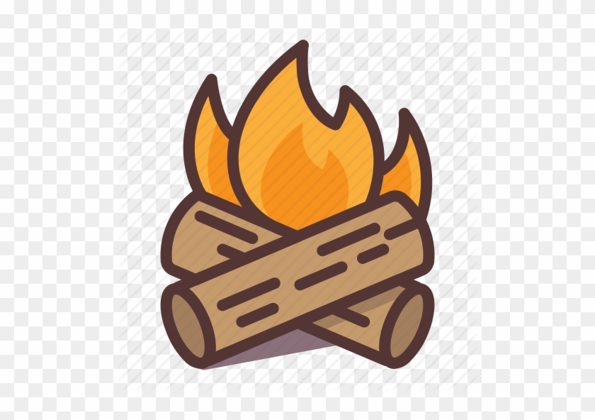 Burning, Camp, Campfire, Camping, Fire, Hot, Log Icon - Campfire #416865