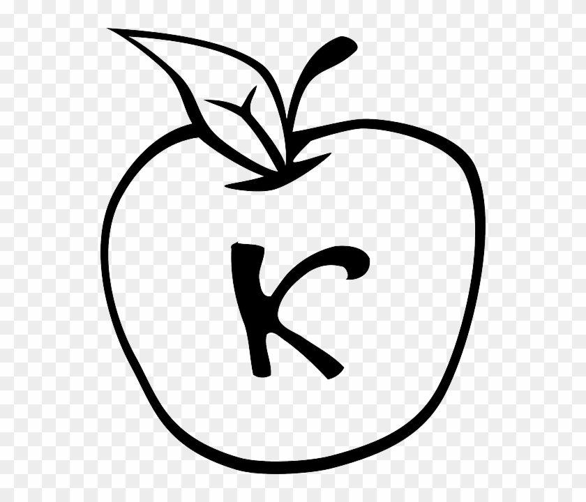 Apple, Food, Fruit, Apples, Outline, White - Apple Clip Art #416935