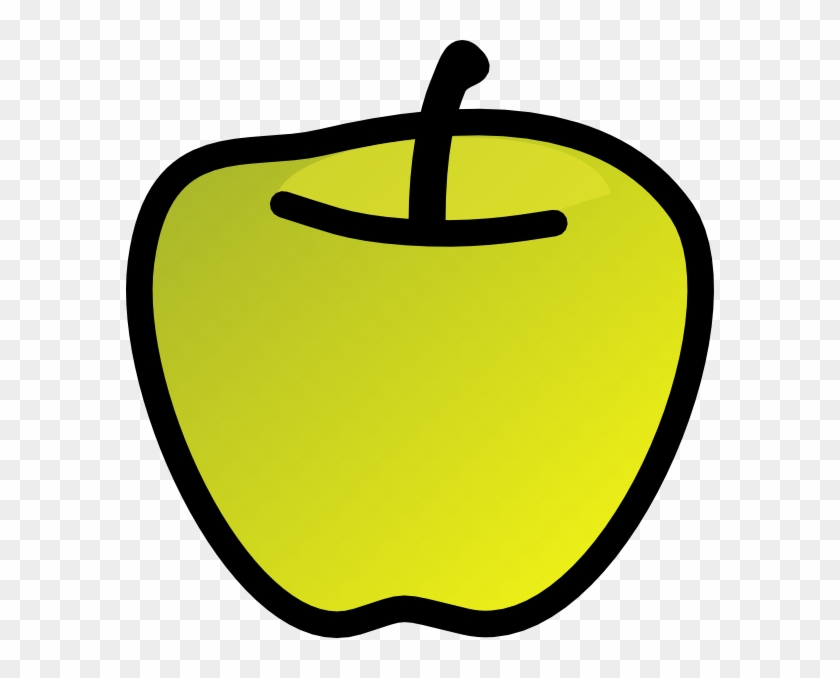 Green Apple 2 Clip Art At Clker - Draw A Green Apple #416954