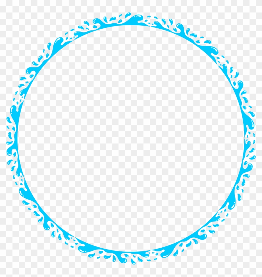 Splash Clipart Water Frame - Circle Water Splash Vector #416995