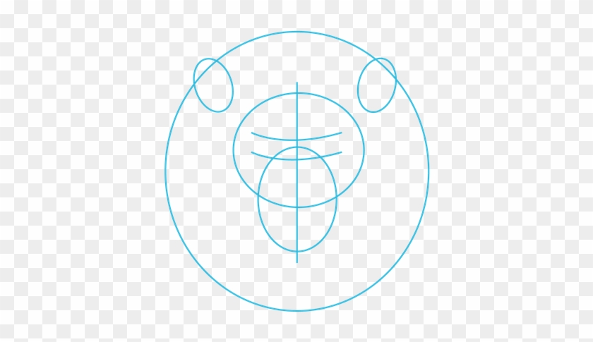 Start With Two Ovals For The Face - Circle #417004