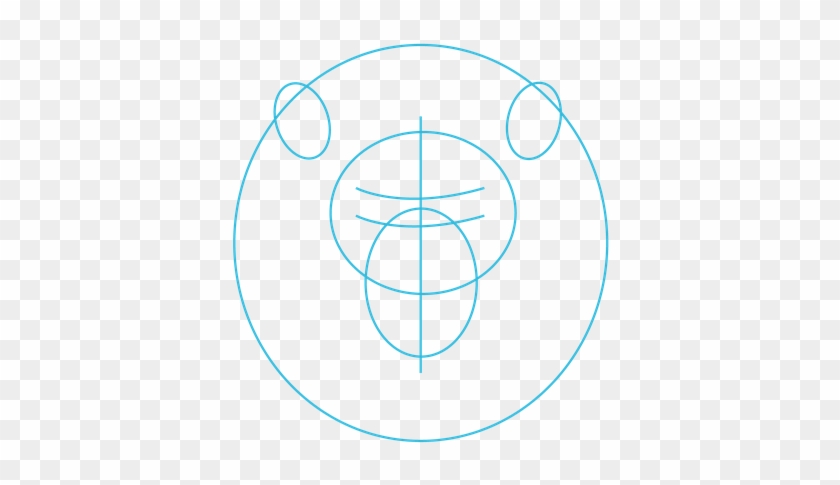 Start With Two Ovals For The Face - Circle #417004