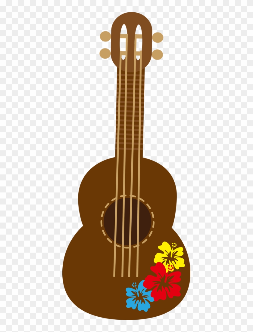 Hawaiian Aloha Tropical - Hawaiian Guitar Clipart #417078