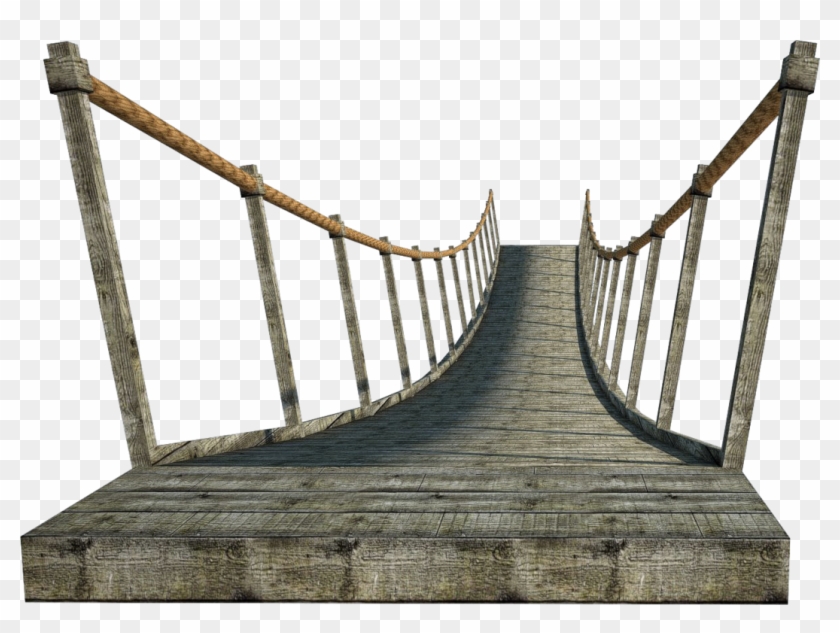 Rope Bridge Clipart Wood Suspension - Bridge Png #417090