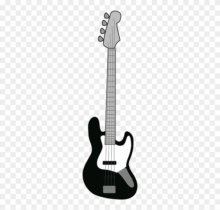 Guitar Vector Art 26, Buy Clip Art - Fender Jazz Bass Mn Black #417094