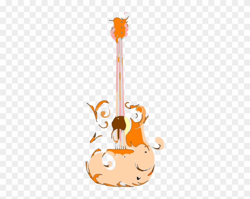 Orange Guitar Clip Art - Clip Art #417137