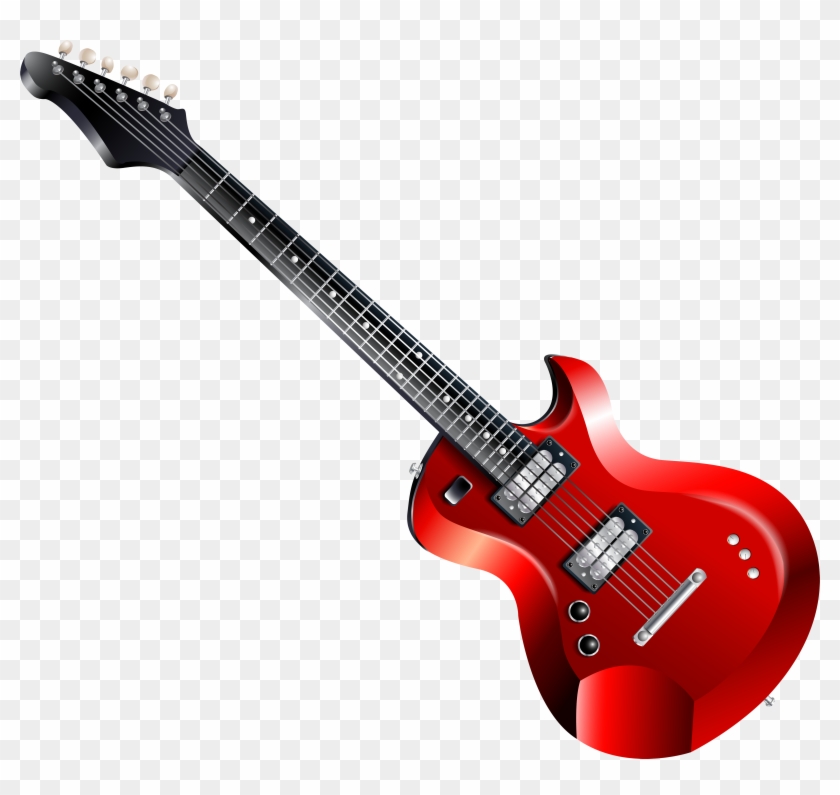 Red Electric Guitar Png Clipart - Red Electric Guitar Png Clipart #417171