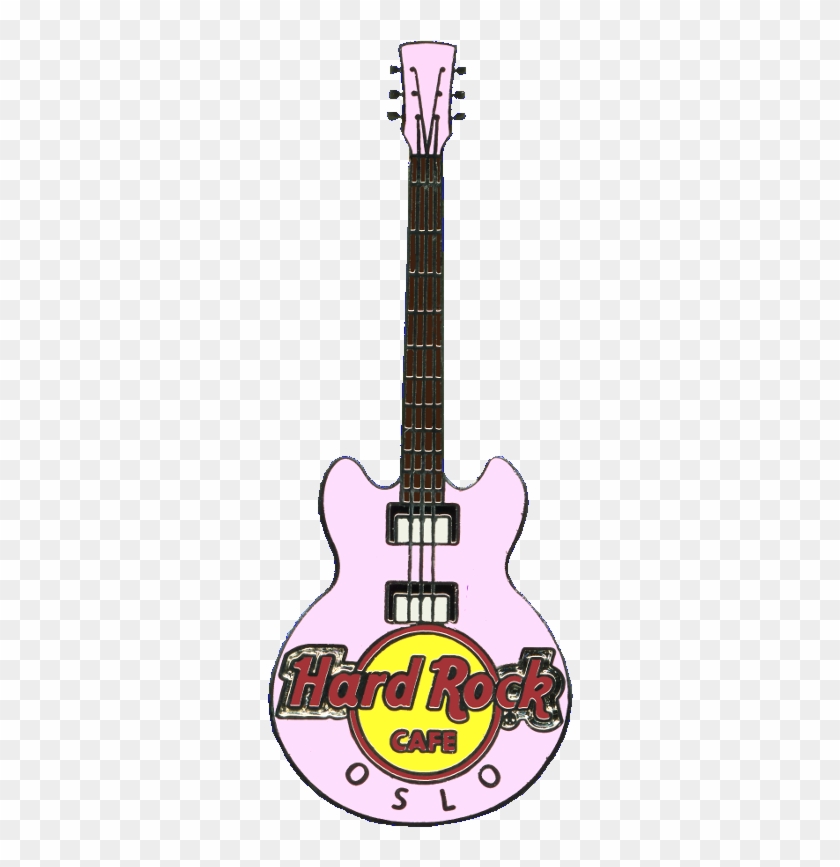 Pink Core Guitar - Hard Rock Cafe Pin Mint City Summer Series Shopping #417223