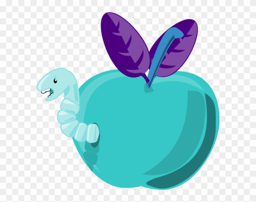 Silhouette Worm Cliparts - Transparent Background Of Cartoon Apple #417266