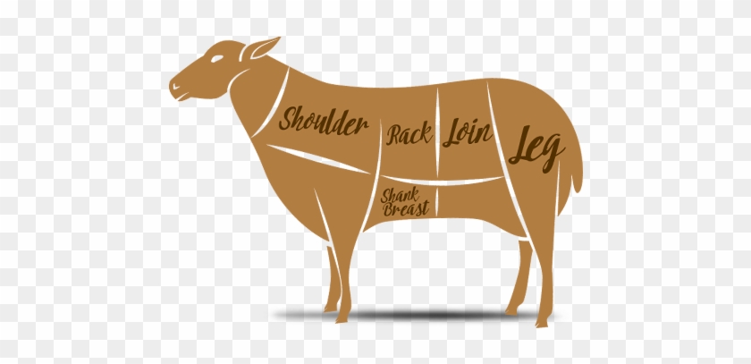 Great Whole Lamb With Lamb Meat Clipart - Livestock #417332