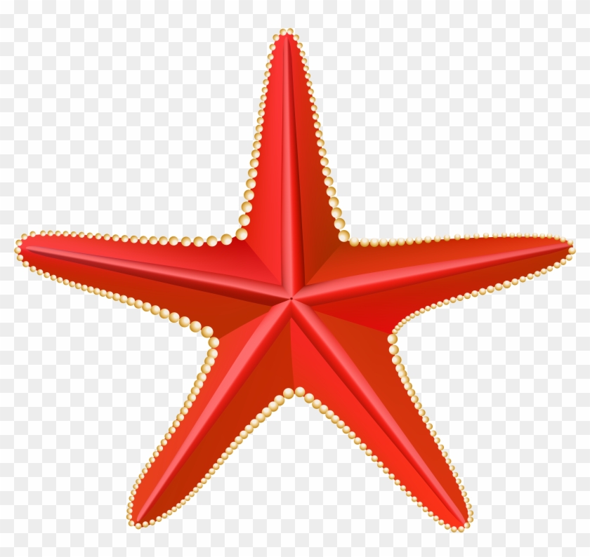 Red Starfish Transparent Clip Art Png Image - Starfish #417355