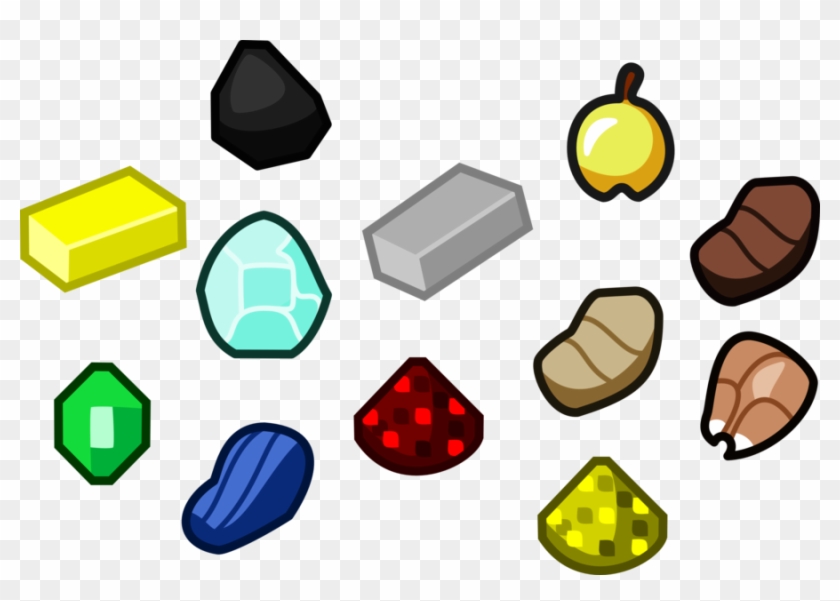 Various Minecraft Items Lineart By Jluigijohn On Clipart - Minecraft Diamond Cartoon #417395