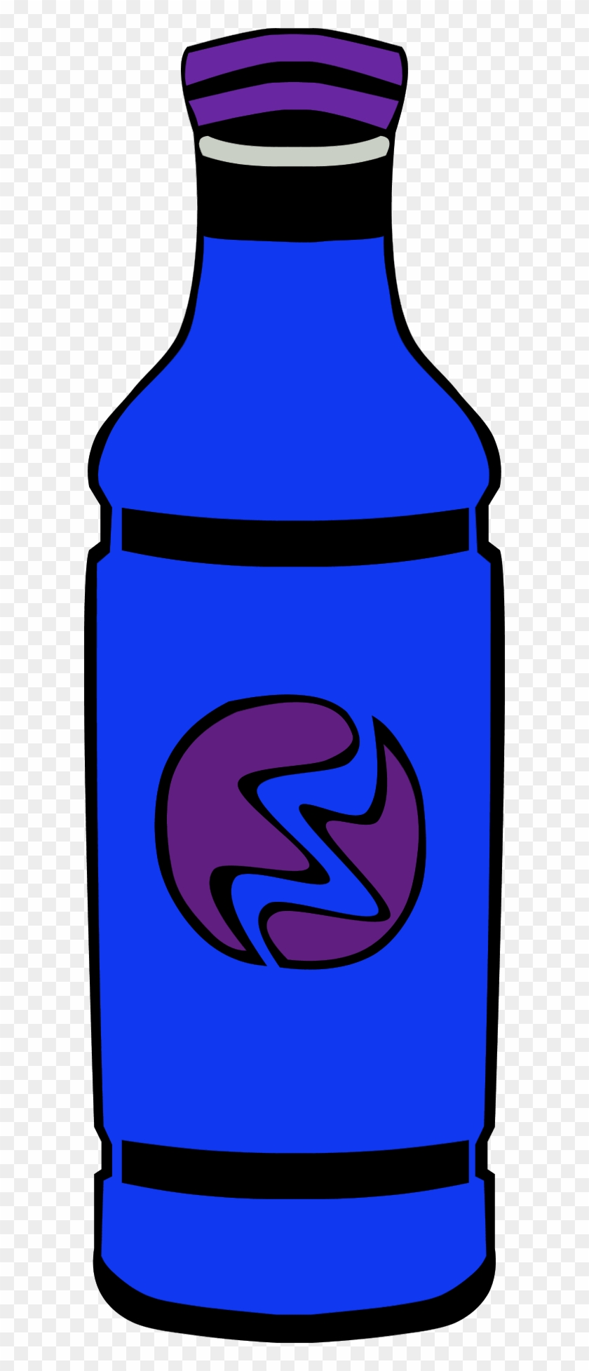 Orange Juice Bottle Vector Clip Art - Blue Bottle Clip Art #417406