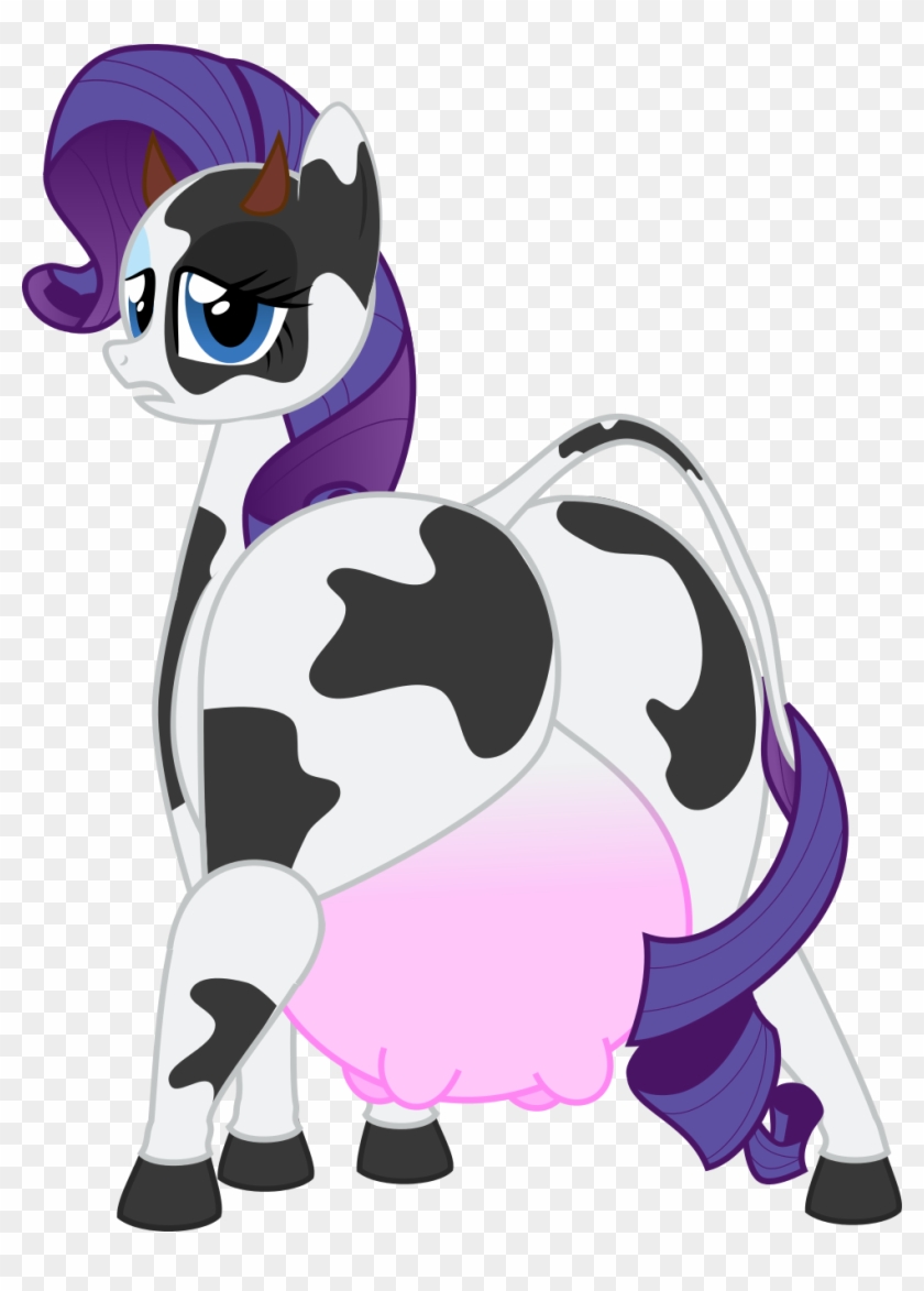 Cow, Cowified, Female, Looking At You, Plot, Questionable, - My Little Pony Rarity Cow #417435
