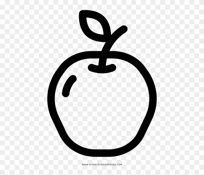 Apple Coloring Page - Food - Full Size PNG Clipart Images Download